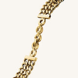 Rosefield - Octagon XS Double Chain Black Gold