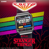 Casio - Digital Stranger Things Chrome Plated Resin Band