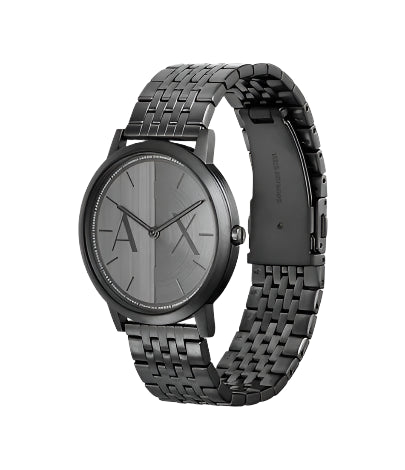 Armani exchange black watch with cheap diamonds