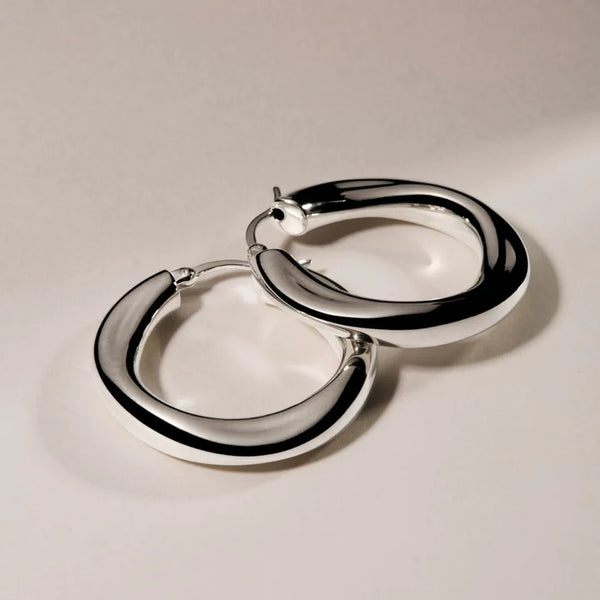Najo Elemental Silver hoop Earrings main image 0