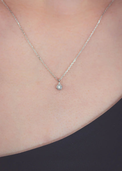 Georgini Natural Peridot and Diamond August Pendant - Silver