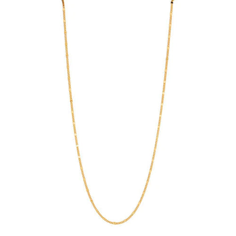 Najo - Curb and Mirror Link Gold Plated Chain