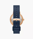 Skagen - Riis Three-Hand Blue Leather Watch