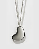 Meadowlark - Lava Heart Necklace Large Silver