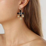 Dyrberg/Kern - Leonora Gold Earrings Black/Golden