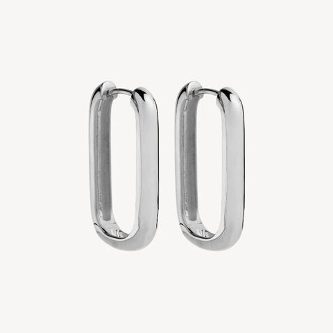 Najo - Elemental Hoop Earrings Silver
