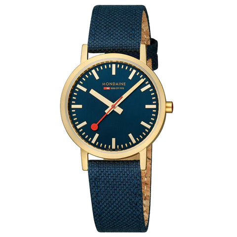 Mondaine - Classic 36mm Deep Ocean Blue Watch