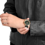 Mondaine - Classic Forest Green Textile 36mm Watch