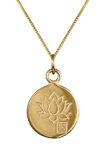 Lindi Kingi Lotus Blessing Pendant - Gold Plated