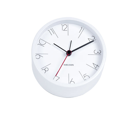 Karlsson - Elegant Numbers Alarm Clock, Black, 11cm