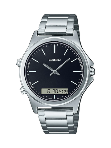 Casio - Duo Dial Round Silver Watch