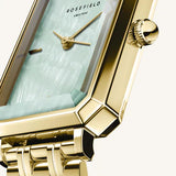Rosefield - Octagon XS Mint Green Gold Watch
