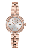 Furla - Logo Crystal Rose Gold Link Bracelet Watch