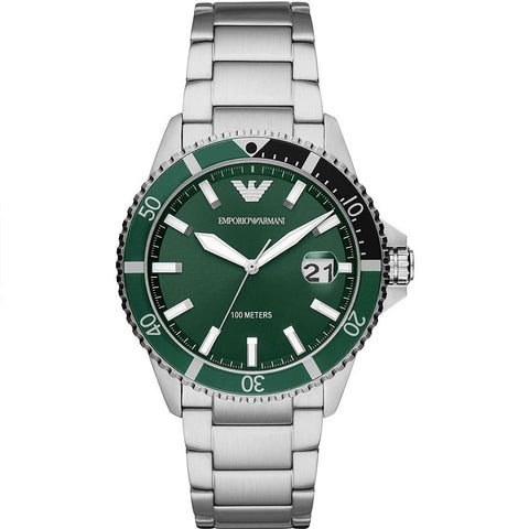 Emporio Armani - Stainless Steel/Green Men's Watch