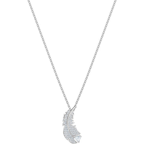 Nice Necklace, White, Rhodium Plated