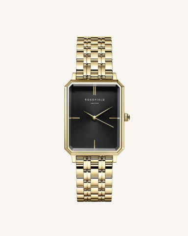 Rosefield Watch - The Octagon Black/Gold