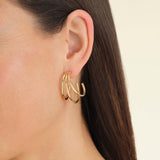 Rosefield- Triple Hoop Earrings Gold