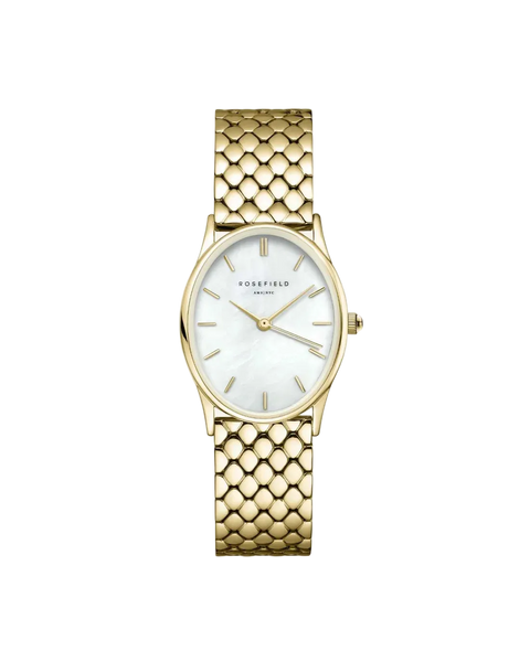 Rosefield Watches - The Oval White MOP Gold Bracelet
