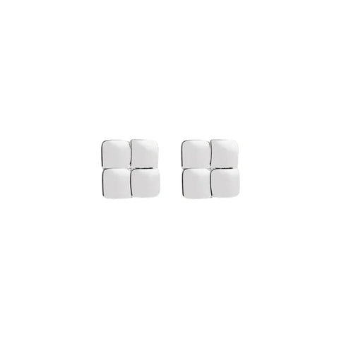 Najo - Weave Stud Earrings Silver