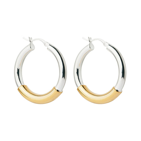 Najo - Amalfi Hoop Two-Tone Earrings