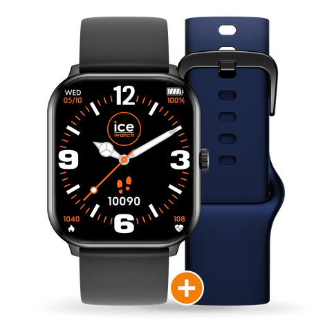 Ice - Smart 1.0 Black (Comes with black and navy straps)