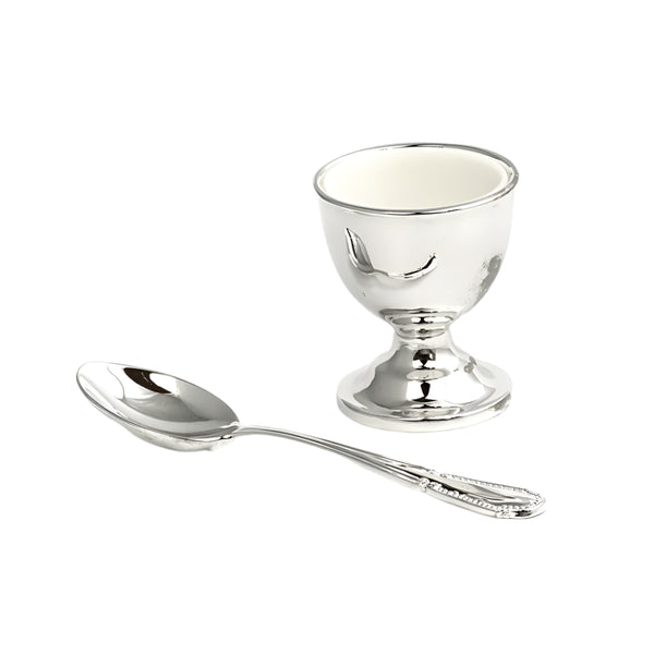 Silver Plated Egg Cup & Spoon