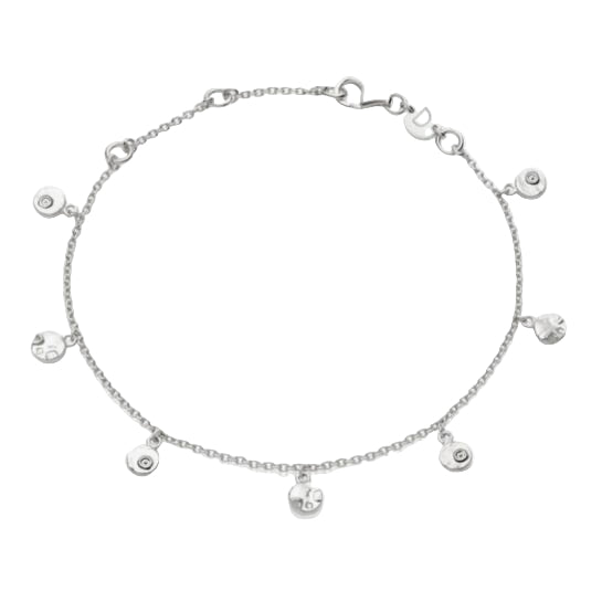 Daisy London - Isla Shell Charm Anklet Silver