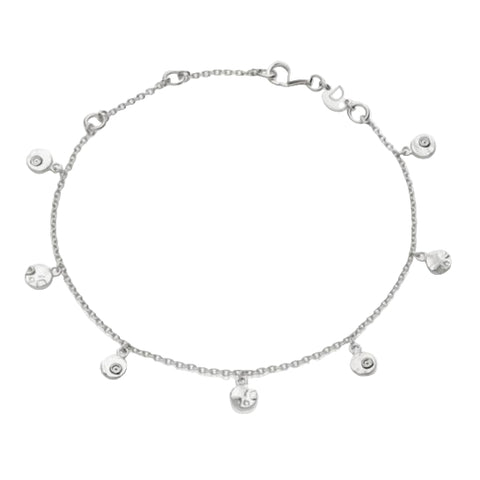 Daisy London - Isla Shell Charm Anklet Silver