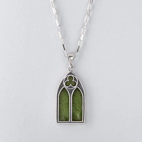 Nick Von K - Gothic Charm Pendant in Sterling Silver with Pounamu