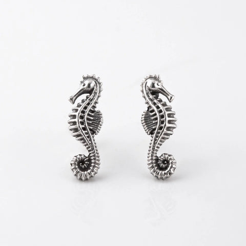 Nick Von K - Seahorse Stud Earrings in Sterling Silver