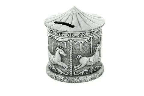 Money Boxes - Pewter Carousel Money Box