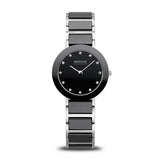 Bering - Ladies Ceramic Black Dial With Crystals