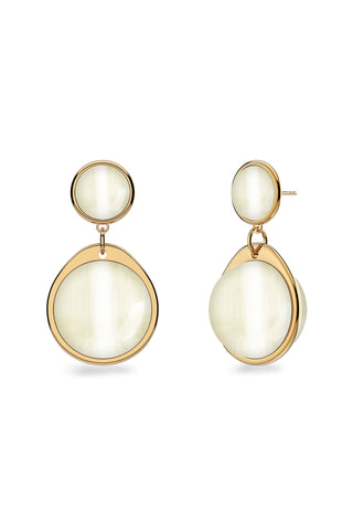 Edblad - Summit Earrings White Small Gold