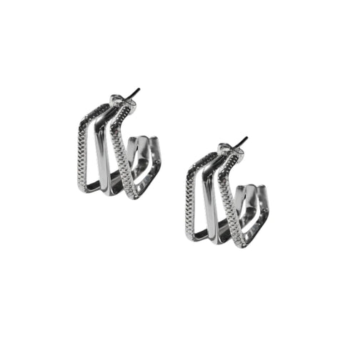 Fabuleux Vous - Steel Me Trudy Silver Earrings