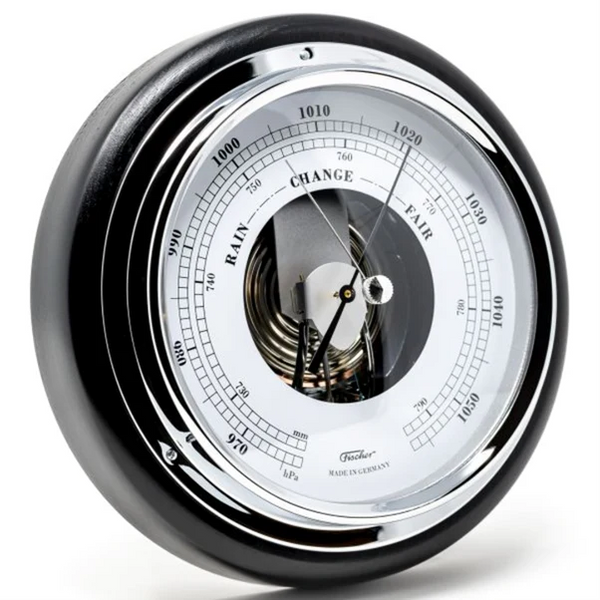 Fischer -  Barometer Black Wood & Silver