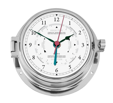 Fischer - Solid Polished Chrome Marine Tide Clock