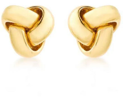 Brent Weatherall Jewellery - 9ct Yellow Gold Hollow 8mm Knot Studs