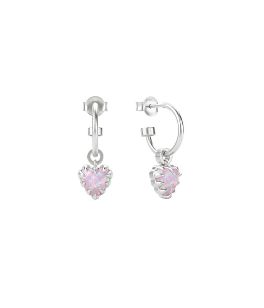 Stolen Girlfriends Club - Love Claw Anchor Earrings, Pink Opal