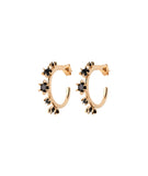 Karen Walker - Baroque Earrings Gold Plated/Onyx