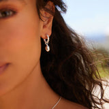 Najo - Dew Drop Silver Earrings