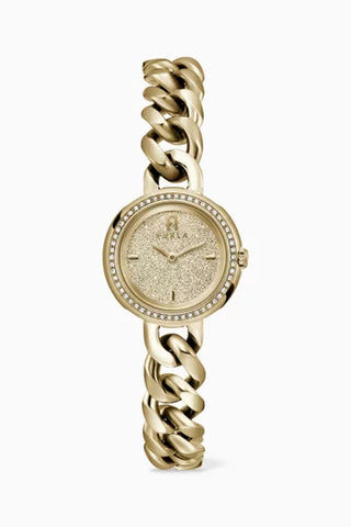 Furla - Chain Crystal Gold Watch
