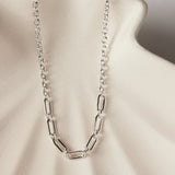 Najo - Sentiero Oval Link Chain Necklace Sterling Silver