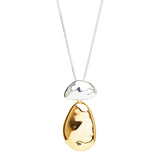 Najo - Double Pebblet Two-tone Pendant