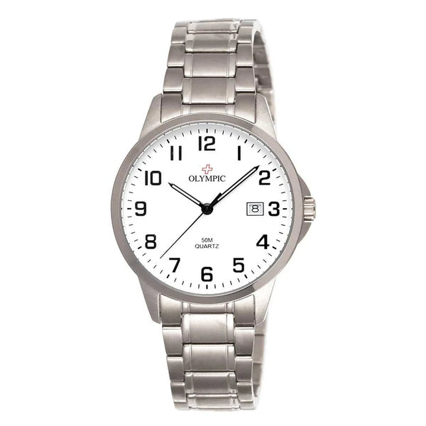 Olympic - Titanium 12 Figure White Dial Watch