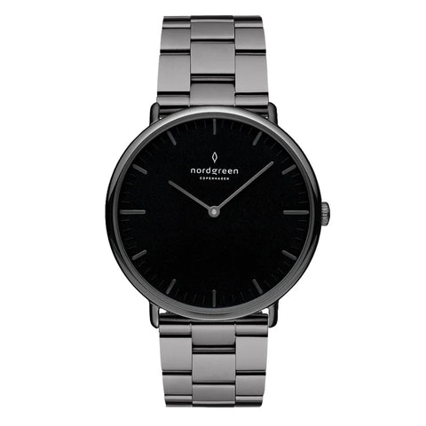 NordGreen - Native Black Gunmetal Link Watch