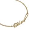 Stolen Girlfriends Club - Sentimental Script Bracelet Gold PLated