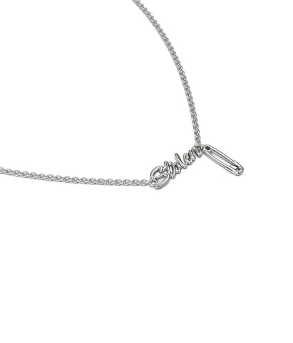 Stolen Girlfriends Club -  Sentimental Script Necklace Silver