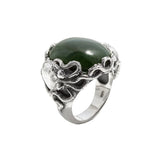 Nick Von K - Pounamu Twin Octopus ring in Sterling Silver