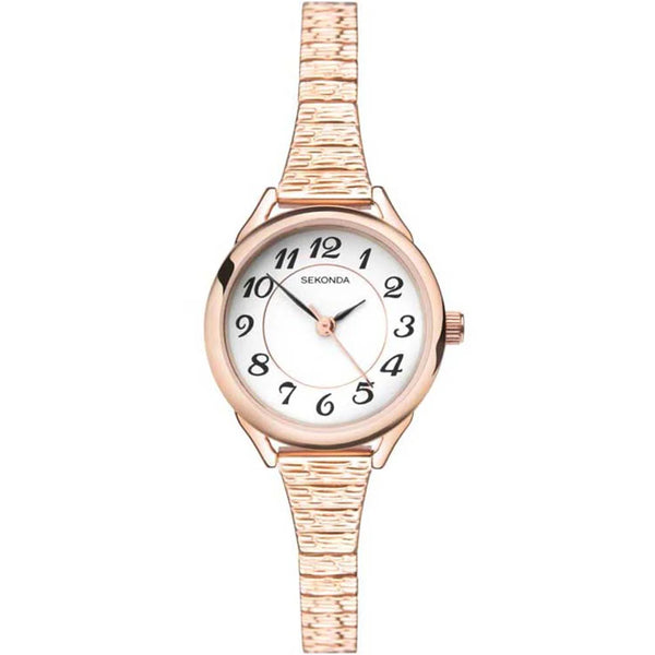 Sekonda - Rosegold White Dial Expandable Watch