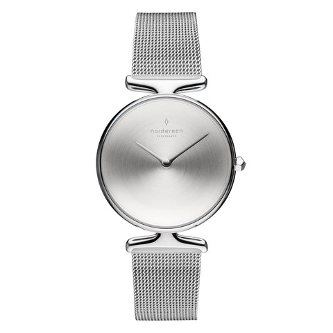 NordGreen - Unika Silver Dial & Silver Mesh